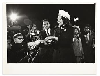 (CIVIL RIGHTS.) Group of 41 press photos of civil rights leaders, riots, protests, and more.